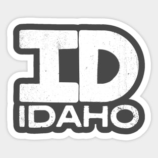 ID Idaho State Vintage Typography Sticker